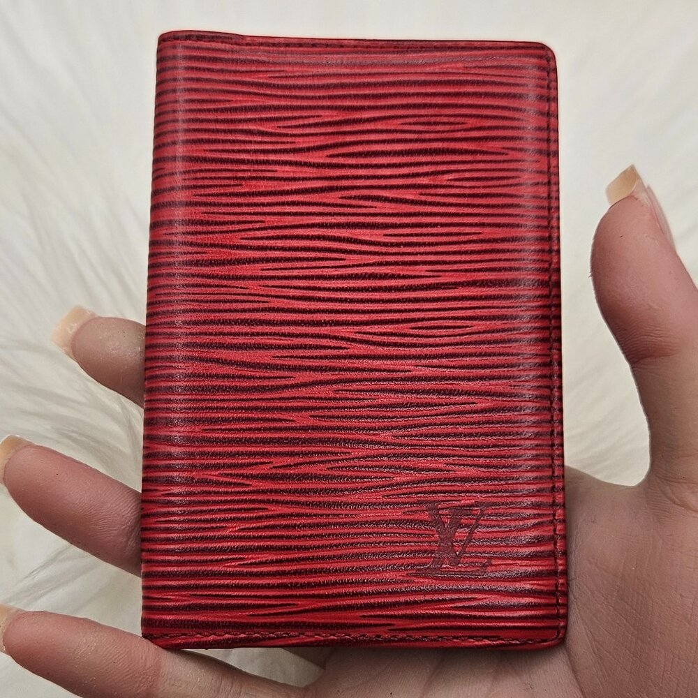 Louis Vuitton  Epi Red Pocket Fold Cardcase